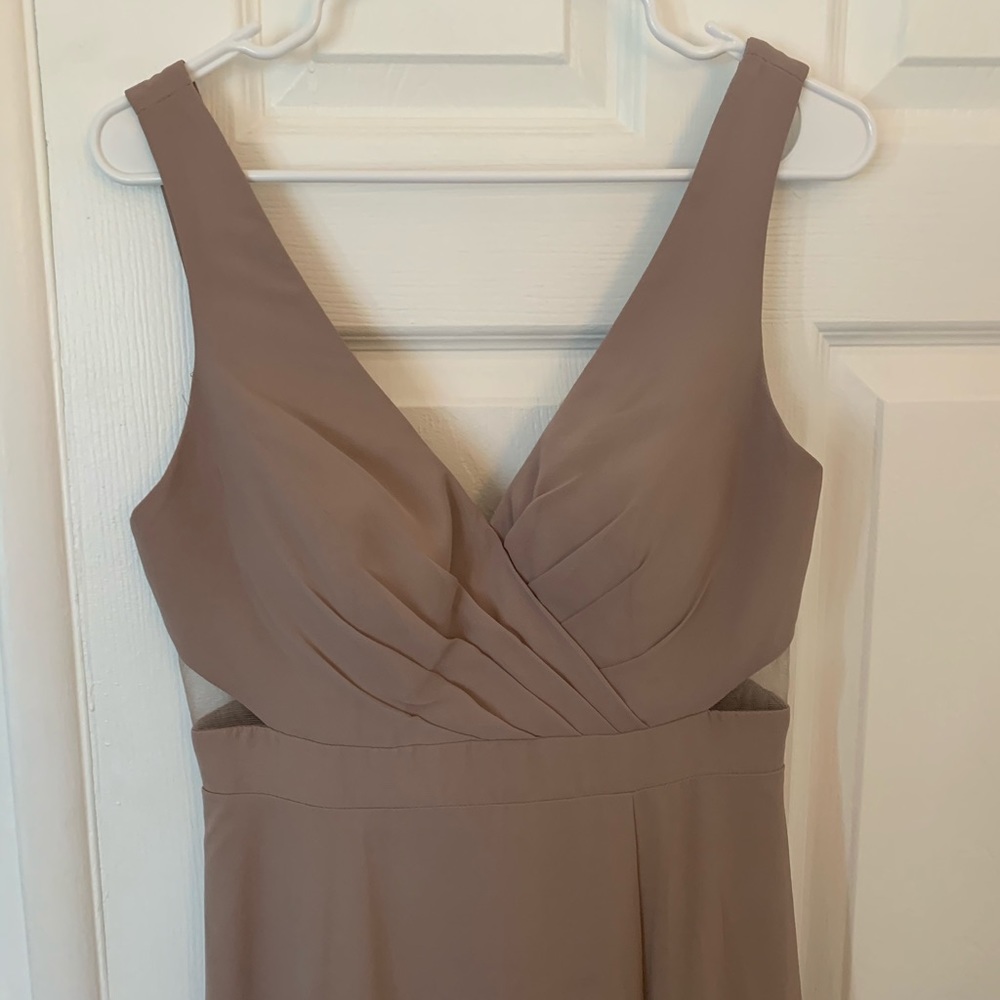 Azazie Alva Bridesmaid Dress Maxi Taupe